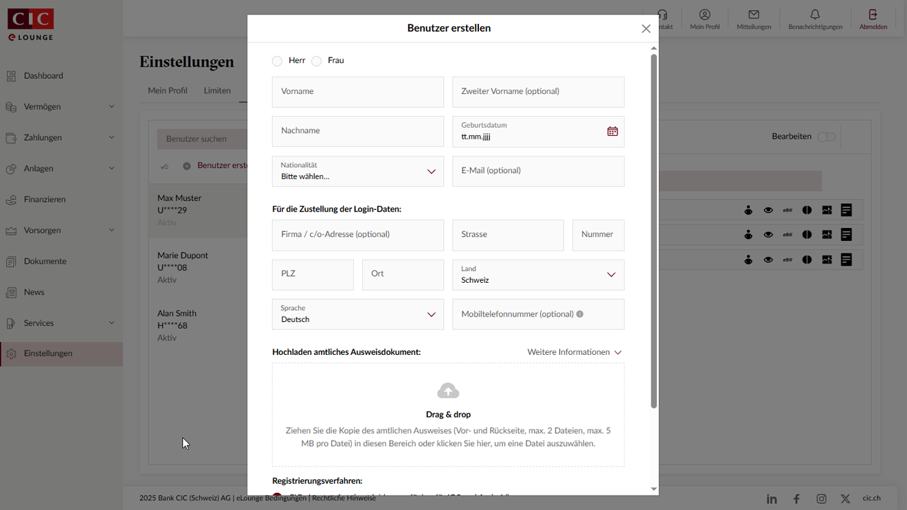 User Rights - New User