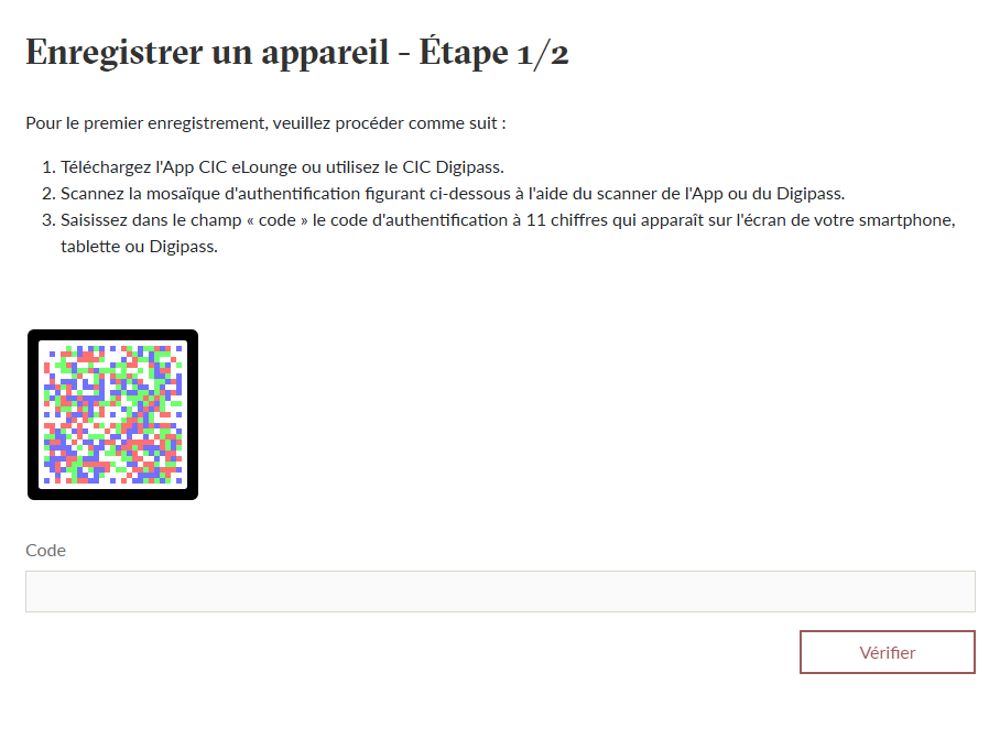 Step 4 - Register device 1/2