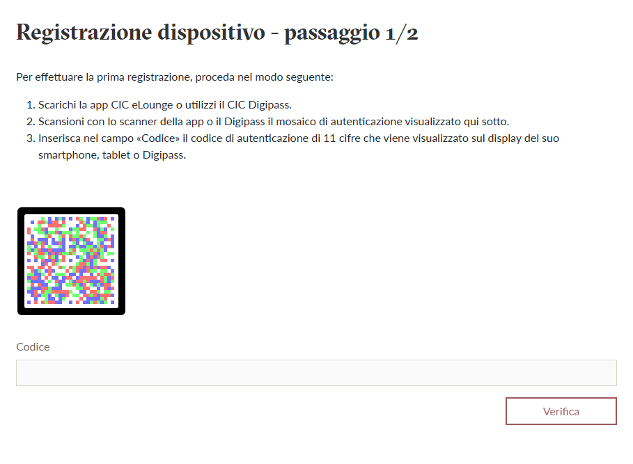 Step 4 - Register device 1/2
